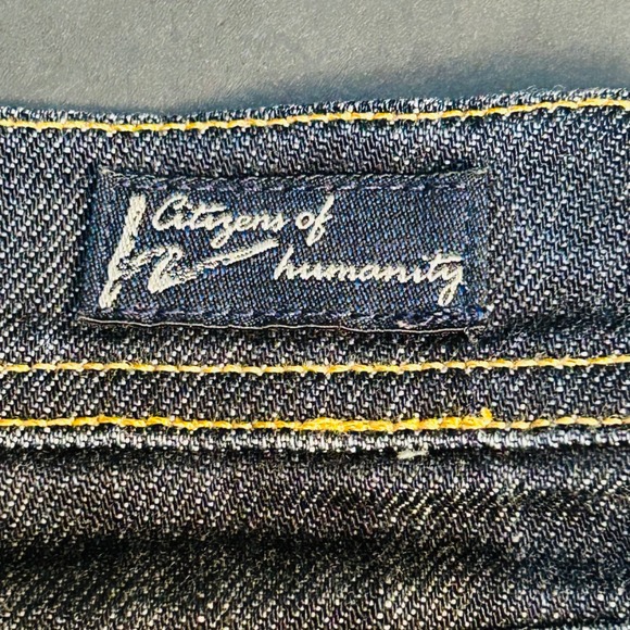 Citizens of Humanity Bootcut Jeans Sz 24 Studded Pocket USA Made Distressed - Picture 4 of 16